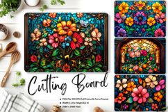 Flower Cutting Board Kitchen Chopping Board Sublimation_128 Product Image 1