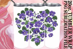 Sublimation Tumbler Wrap with Spring Floral Pattern Product Image 1