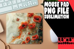 Stunning 3D Marble and Flower Mouse Pad Design Product Image 1