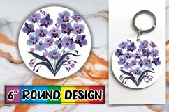 Floral Heart Round Design for Sublimation PNG Product Image 1