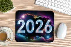 Happy New Year PNG Mouse Pad,Festive New Year's Eve 2026 PNG Product Image 1