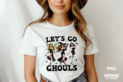 Let's Go Ghouls Vintage Funny Sarcastic Halloween Witch PNG Product Image 2