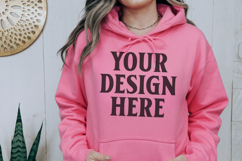 Heliconia Gildan 18500 Hoodie Mockup, G18000 Hoodie Product Image 1