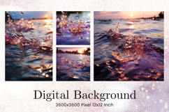 Ocean Waves Background Sea Water Deep Blue Ocean Surfing_128 Product Image 1