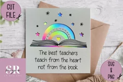 Thank you teacher card | Paper cutting | teacher card SVG Product Image 1