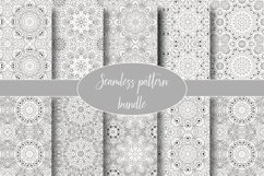 Mandala coloring. Zentangl seamless ornament Product Image 1