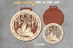 Mother&#039;s Day Medals Bundle SVG laser cut files for Glowforge Product Image 2
