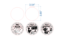 Mother&#039;s Day Medals Bundle SVG laser cut files for Glowforge Product Image 4