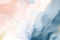 Blue and Pink Swirls with Gold Accents Painting Background Product Image 1