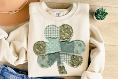 Patchwork Shamrock png | St Patricks Day Clover Product Image 8