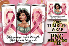 Uplifting Vibes 20oz tumbler wrap, Cancer Product Image 1