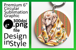 Stylish Round Design for Coasters , Cute Dog Product Image 1