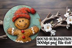 Bright Round Coasters Design PNG, Gingerbread Product Image 1