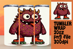 VIBRANT 20oz PNG Tumbler Wrap , Monster Product Image 1