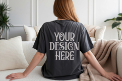 Black Comfort Colors C1717 Shirt Mockup, CC 1717 T-shirt C Product Image 1