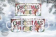 Christmas Vibes Mug Wrap - Christmas Mug Sublimation Product Image 1