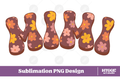 mimi Png Retro Flowers Mother&#039;s Day Floral Mom Sublimation Product Image 1