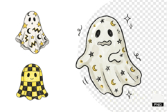 Doodle Halloween Ghosts PNG Product Image 1