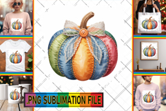 Cheerful Tote Bag Gift Magic PNG, Pumpkin Watercolor Product Image 1