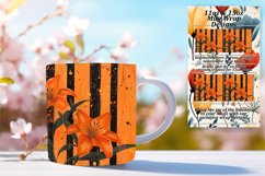 Spring Blossom Stripe Mug Wrap - Floral Marvel Product Image 1