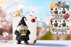 Festive Watercolor Gnome 11oz 15oz Mug Wrap Design Product Image 1