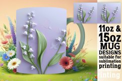 Elegant Blossoms: 3D Mug Sublimation Product Image 1