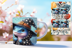 Dreamy 15oz Mug Wrap Png Design , Halloween Dino Product Image 1