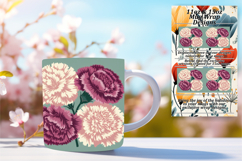 Creative 11oz Mug Wrap Png Design , Flowers Product Image 1