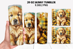 Dog Skinny Tumbler 20oz Wrap Design, Animal Tumbler Wrap Product Image 1