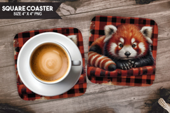 Cute Animals Square Coaster PNG Bundle, Digital Coaster Set Product Image 4