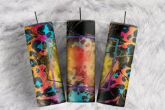 Custom Name Bright Leopard Print Floral 20oz tumbler designs Product Image 1