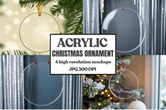 Acrylic Christmas Ornament Mockups , acrylic blank mockup Product Image 1