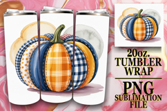 Gentle Breezes 20oz tumbler wrap, Pumpkin Watercolor Product Image 1