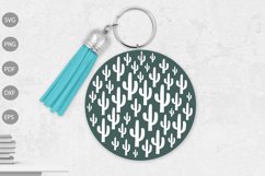 Cactus Keychain SVG Design Product Image 1