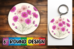 Sophisticated Circle PNG Car Coaster , Beauty Flower Product Image 1