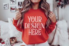 Christmas Gildan 18000 Heliconia Crewneck Sweatshirt Mockup Product Image 1