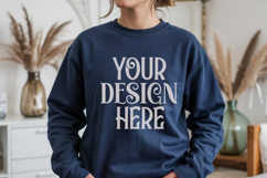 Navy Gildan 18000 Sweatshirt Model Mockups Product Image 1