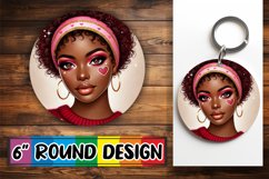 Cheerful Car Coaster Circle PNG, Love Girl Product Image 1