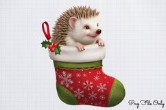 Woodland Christmas Watercolor Clipart PNG Product Image 1