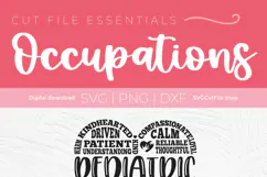 PEDS Nurse svg with heart - a pediatric nurse svg for crafts Product Image 5
