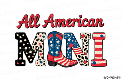 All American Mini Svg | 4th of July Svg | Svg Cut File Product Image 1