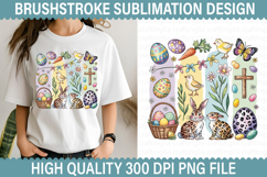 Easter Brushstroke Sublimation Design - Brushstroke PNG Product Image 1