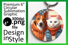 Lovely Circle PNG for Sublimation , Dog and cat Product Image 1