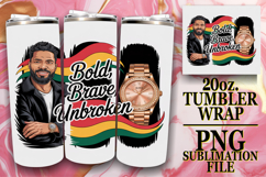 Bright love 20oz tumbler wrap, Juneteenth Product Image 1