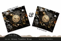 3D New Years Eve Tumbler Wrap PNG Product Image 3