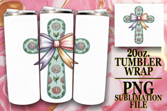 BRIGHT ADVENTURES 20oz TUMBLER WRAP, Cross and Bow Product Image 1