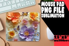 3D Marble Flower Sublimation Mouse Pad Pattern Design Product Image 1