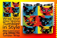Playful Cat Posse Tumbler: Sublimation Delights Product Image 1