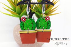 Cactus Engraved Earrings Digital Download Product Image 2