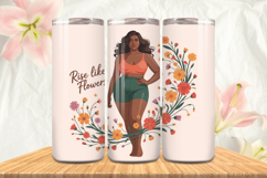 Black Girl Magic Black Woman Positive mind 20oz Tumbler wrap Product Image 1